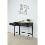  HAPPY FURNITURE , Bàn trang điểm chân sắt - NOMIA , BAN_039 , 90cm x 45cm x 75cm 