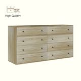  HAPPY FURNITURE , ZACY - Tủ lưu trữ 8 ngăn kéo , THK_210 , 160cm x 45cm x 82cm DxRxC, Sản phẩm phổ thông 