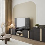  HAPPY FURNITURE , Kệ TV 4 ngăn kéo - SPACE, KTV_086 , 185cm x 40cm x 42cm DxRxC 