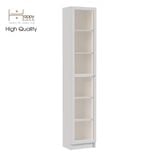  HAPPY FURNITURE , Kệ sách 6 tầng cửa kính size nhỏ tích hợp đèn Led - CATY , KSA_011_LED , 40cm x 30cm x 202cm 