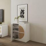  HAPPY FURNITURE , Tủ lưu trữ 4 cửa mở - BANA , TCM_124 , 70cm x 30cm x 70cm 