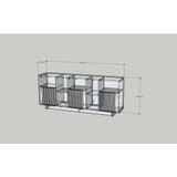  HAPPY FURNITURE , Kệ TV 3 cửa mở - NAMI, KTV_073 , 160cm x 30cm x 66cm DxRxC 