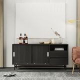  HAPPY FURNITURE , Tủ lưu trữ 2 ngăn cánh lùa chân sắt - LUCA , TCL_023 , 150x36x70cm 