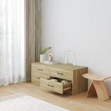  HAPPY FURNITURE , HEINEE - Tủ lưu trữ 4 ngăn kéo, THK_237 , 120cm x 45cm x 46cm DxRxC, sản phẩm phổ thông 