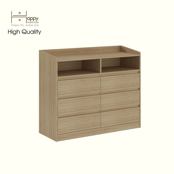  HAPPY FURNITURE , Tủ lưu trữ 6 ngăn kéo - KATE , THK_320 , 120cm x 45cm x 100cm DxRxC 