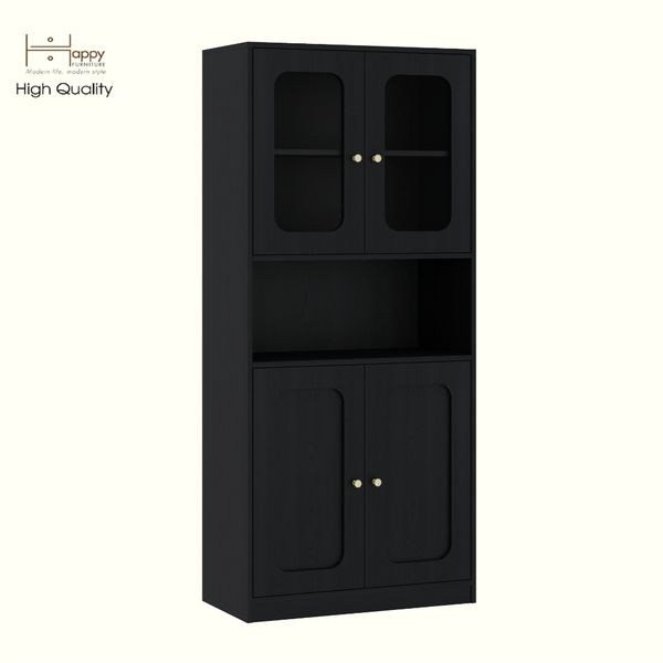  HAPPY FURNITURE , Tủ lưu trữ 4 cửa kính - NOAH , TCM_271 , 80cm x 40cm x 180cm DxRxC 