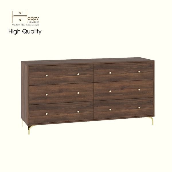  HAPPY FURNITURE , Tủ lưu trữ 6 ngăn kéo - HAPPI, THK_271 , 160cm x 45cm x 82cm DxRxC 