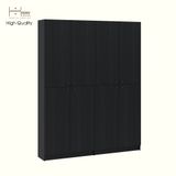  HAPPY FURNITURE , Kệ sách 6 tầng 8 cửa mở - CATY, KSA_079 , 160cm x 30cm x 202cm DxRxC 