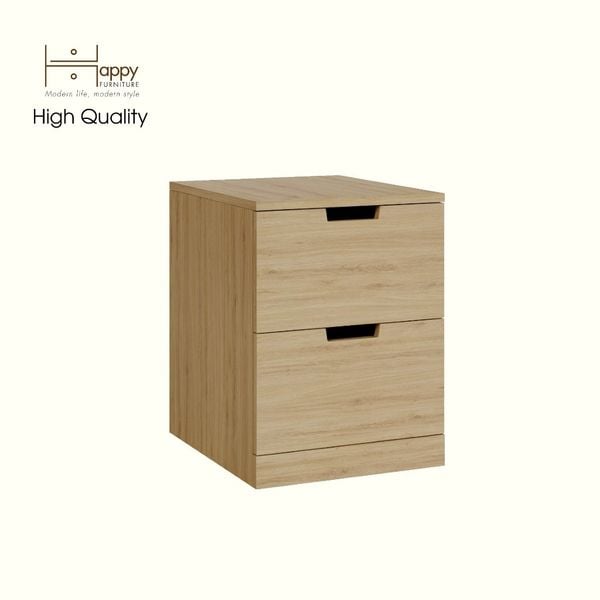  HAPPY FURNITURE , Táp đầu giường 2 ngăn kéo - SCANDINA , THK_096 , 40cm x 46cm x 53cm 