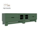 HAPPY FURNITURE , Kệ TV cửa kính - 4 ngăn kéo - MOLLY , KTV_026 , 200cm x 40cm x 50cm 