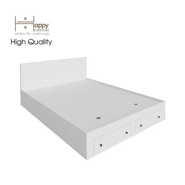  HAPPY FURNITURE , Giường ngủ 2 ngăn kéo đựng đồ - CANA , GNG_009 GNG_010 GNG_011 GNG_012 , 205x30cm , dài x cao 