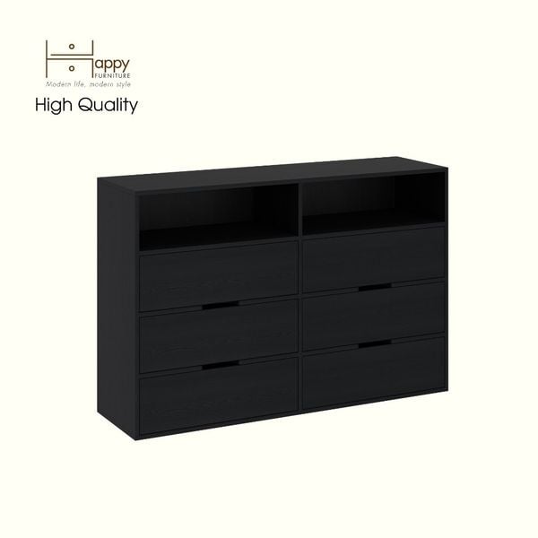  HAPPY FURNITURE , Tủ lưu trữ 6 ngăn kéo - LAYLA , THK_331 , 140cm x 40cm x 93cm DxRxC 