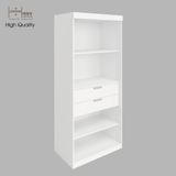  HAPPY FURNITURE , kệ sách 6 tầng 2 ngăn kéo - CATY , KSA_005 , 90cm x 55cm x 207cm 