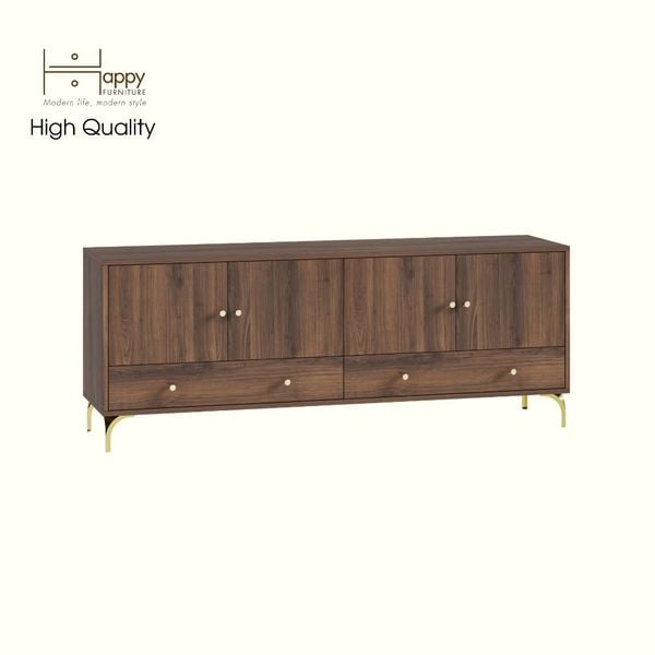  HAPPY FURNITURE , Kệ TV 4 cửa mở 2 ngăn kéo - HAPPI, KTV_081 , 160cm x 40cm x 62cm DxRxC 