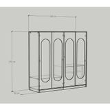  HAPPY FURNITURE , Tủ quần áo 4 cửa mở - SWEETY , TCM_066 , 180cm x 56cm x 176cm 