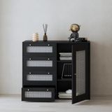  HAPPY FURNITURE , Tủ lưu trữ 4 ngăn kéo 1 cửa mở - MAY , TLT_060 , 110cm x 45cm x 93cm DxRxC 