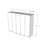  HAPPY FURNITURE , Tủ quần áo 5 cửa mở 2m5x2m - SCANDINA , TCM_091 , 250cm x 60cm x 201cm 