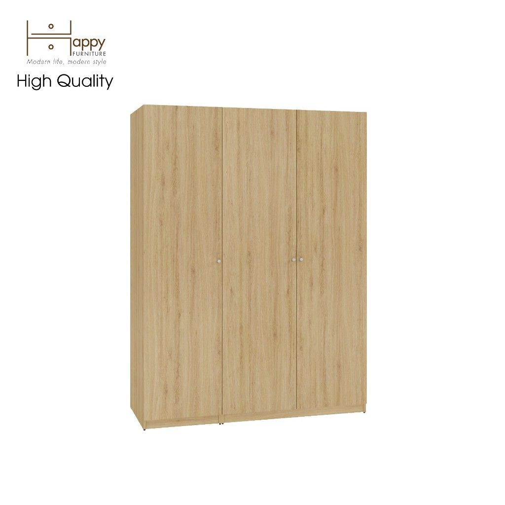 HAPPY FURNITURE , Tủ quần áo 3 cánh mở - SCANDINA , TCM_088 , 150cm x 60cm x 201cm 