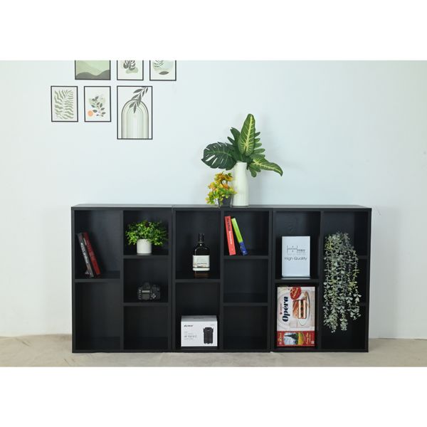  HAPPY FURNITURE , COMBO 3 kệ sách 5 ngăn - CATY , KSA_091, 156cm x 28cm x 77cm DxRxC 