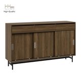  HAPPY FURNITURE , Tủ lưu trữ 3 cửa lùa chân sắt - LILY , TCL_016 , 150cm x 40cm x 90cm 