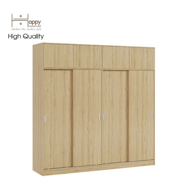  HAPPY FURNITURE , Tủ quần áo cửa lùa 2m2x2m2 - ELEGANT , TCL_007 , 220cm x 54cm x 220cm 