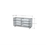  HAPPY FURNITURE , Gỗ tự nhiên , Tủ lưu trữ 6 ngăn kéo chân sắt - JOCASTA , THK_171 , 160cm x 45cm x 82cm 
