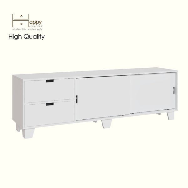  HAPPY FURNITURE , ALVA - Kệ TV 2 ngăn kéo 2 cửa lùa, KTV_065 , 180cm x 40cm x 56cm DxRxC 
