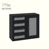  HAPPY FURNITURE , Tủ lưu trữ 4 ngăn kéo 1 cửa mở - MAY , TLT_060 , 110cm x 45cm x 93cm DxRxC 