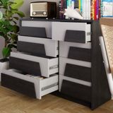  HAPPY FURNITURE , Tủ lưu trữ 8 ngăn kéo - PONIX , THK_113 , 96cm x 32cm x 74cm 