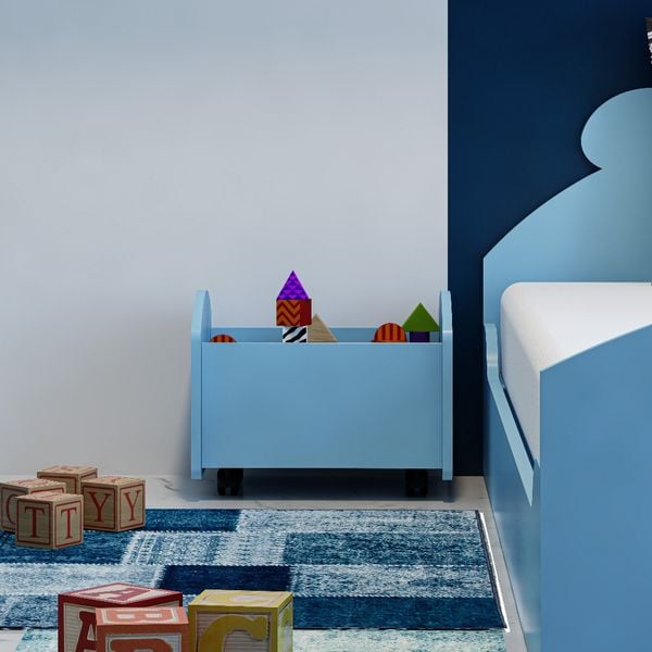  HAPPY FURNITURE , Thùng lưu trữ cho trẻ em có bánh xe - KID , TLT_001 , 46cm x 36cm x 36cm 