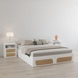  HAPPY FURNITURE , Giường ngủ 2 ngăn kéo - BANA , GNG_118 GNG_119 GNG_120 GNG_121 , 207cm x  32cm 