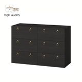 HAPPY FURNITURE , Tủ đựng đồ 6 ngăn kéo - WESLEY , THK_044 , 120cm x 45cm x 80cm 