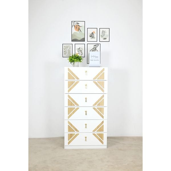  HAPPY FURNITURE , Tủ lưu trữ 6 ngăn kéo - CHARIS , THK_118 , 56cm x 45cm x 108cm 