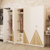  HAPPY FURNITURE , Tủ quần áo 6 cửa mở - CHARIS , TCM_122 , 220cm x 59cm x 200cm 