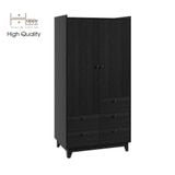  HAPPY FURNITURE , Tủ quần áo 2 cửa mở 5 ngăn kéo - KINA , TCM_039 , 90cm x 58cm x 180cm 