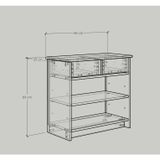  HAPPY FURNITURE , Tủ lưu trữ 3 tầng 2 ngăn kéo - NOMIA , THK_068 , 68cm x 35cm x 64cm 