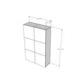  HAPPY FURNITURE , Tủ quần áo 6 cánh mở - SCANDINA , TCM_086 , 120cm x 44cm x 192cm 
