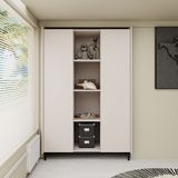  HAPPY FURNITURE , Tủ quần áo 2 cánh mở chân sắt - LAVIA , TCM_171 , 119cm x 59cm x 180cm 