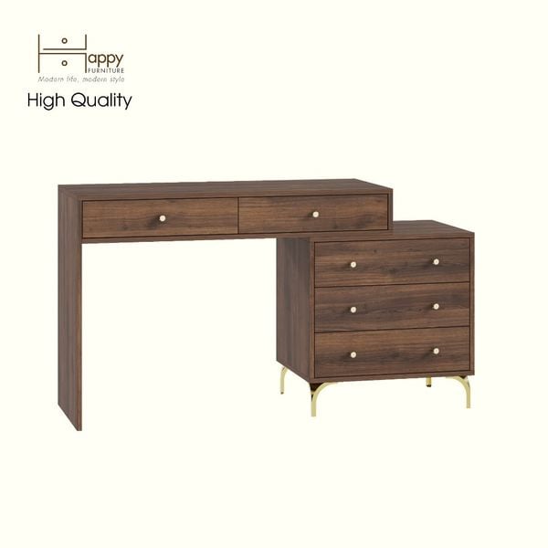  HAPPY FURNITURE ,Bàn làm việc 5 ngăn kéo - HAPPI, BAN_140 , 110cm x 45cm x 78cm DxRxC 