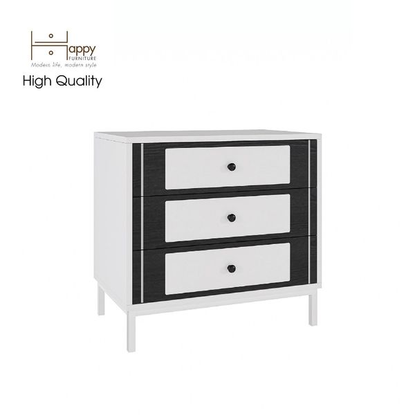  HAPPY FURNITURE , Tủ lưu trữ 3 ngăn kéo chân sắt - TAKO , THK_131 , 64cm x 40cm x 61cm 
