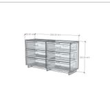  HAPPY FURNITURE , Tủ đựng đồ 6 ngăn kéo - MAVIS , THK_145 , 150cm x 45cm x 82cm 