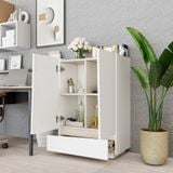 HAPPY FURNITURE , Tủ lưu trữ 2 cửa mở 1 ngăn kéo - VIGGO , TCM_173 , 62cm x 32cm x 90cm 