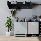  HAPPY FURNITURE , Tủ lưu trữ 2 cánh mở 2 ngăn kéo - MOLLY , TCM_104 , 72cm x 40cm x 82cm 