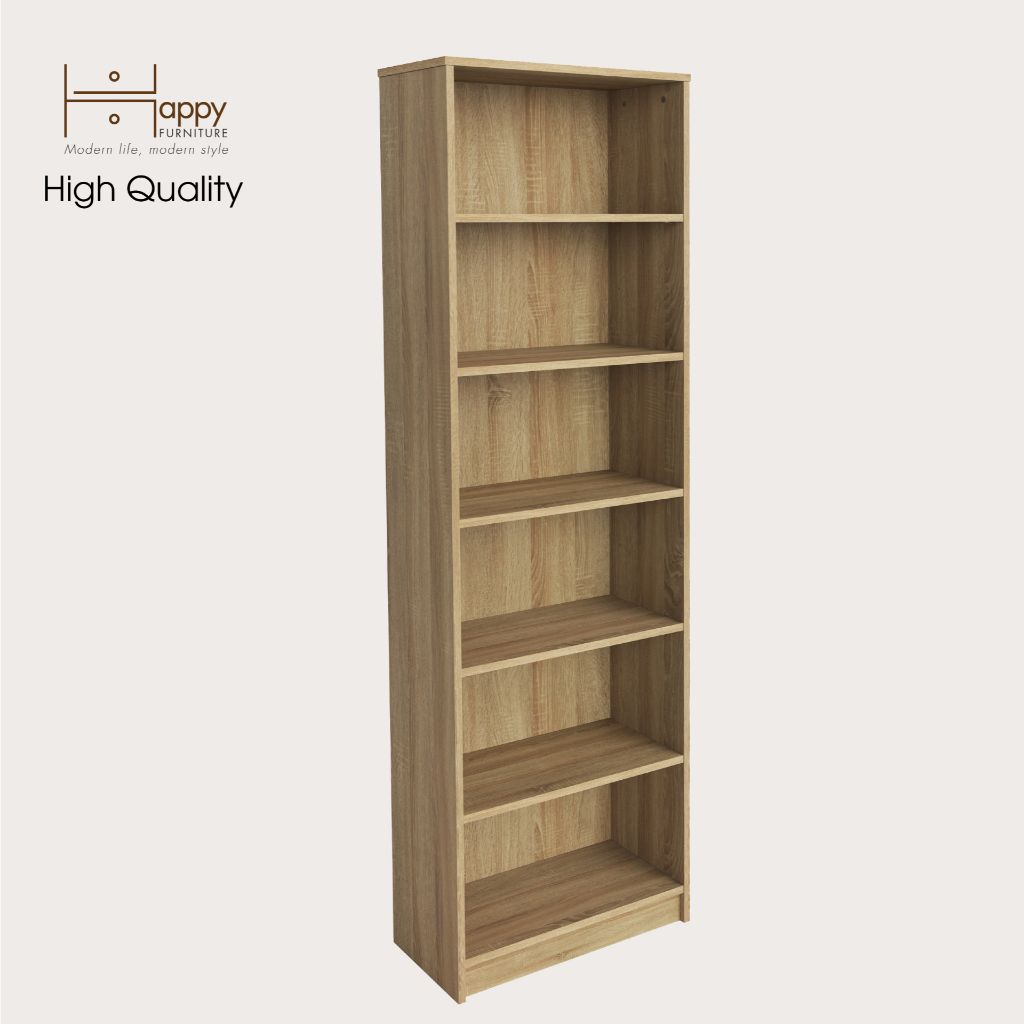  HAPPY FURNITURE , kệ sách 6 tầng - CATY , KSA_002 , 60cm x 28cm x 189cm 
