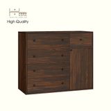  HAPPY FURNITURE , ZACY - Tủ lưu trữ 5 ngăn kéo 1 cửa mở, THK_218 , 100cm x 40cm x 82cm DxRxC, Sản phẩm phổ thông 