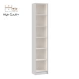  HAPPY FURNITURE , kệ sách 6 tầng size nhỏ tích hợp đèn LED - CATY , KSA_009_LED , 40cm x 28cm x 202cm 