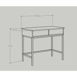  HAPPY FURNITURE , Bàn trang điểm chân sắt - NOMIA , BAN_039 , 90cm x 45cm x 75cm 