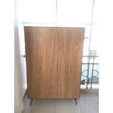  HAPPY FURNITURE , Tủ quần áo 2 cửa mở chân gỗ chéo - OSRI , TCM_012 , 120cm x 58cm x 180cm 