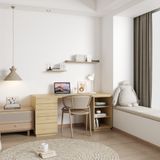 HAPPY FURNITURE , Bàn làm việc 2 bên hộc tủ MACRO ,BAN_008 , 160cm x 60cm x 75cm 