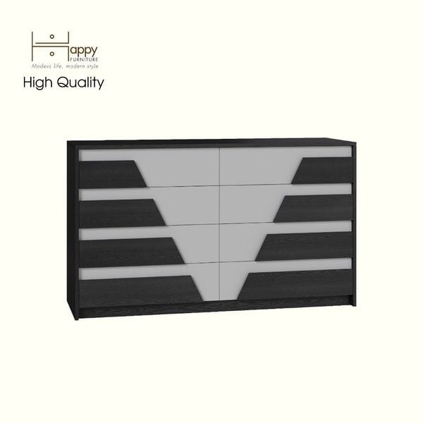  HAPPY FURNITURE , Tủ quần áo 8 ngăn kéo - PONIX , THK_114 , 140cm x 45cm x 82cm 
